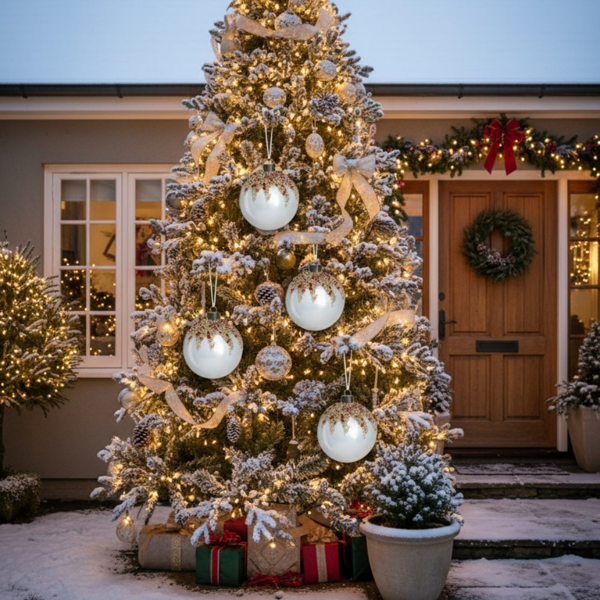 6件套3.9英寸圣诞球装饰品圣诞树派对玻璃节日装饰品悬挂圣诞球FBA发货-9