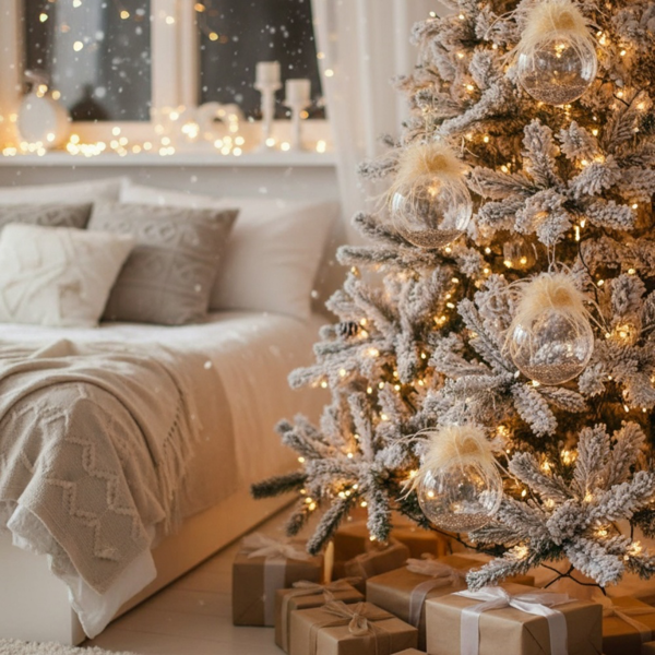 4件套4.7英寸圣诞玻璃球装饰品，用于节日树派对的壁挂装饰品FBA发货-18