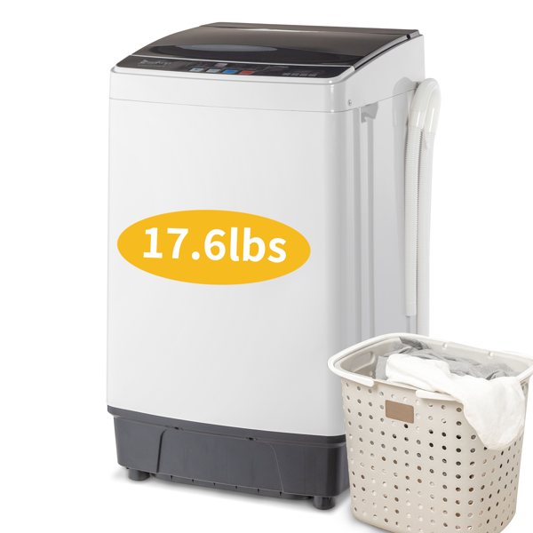 【同款编码：56442889】美规 XQB82-6C08 17.8lbs 洗衣机 110V 280 带排水泵 塑料 黑色盖板 全自动-28