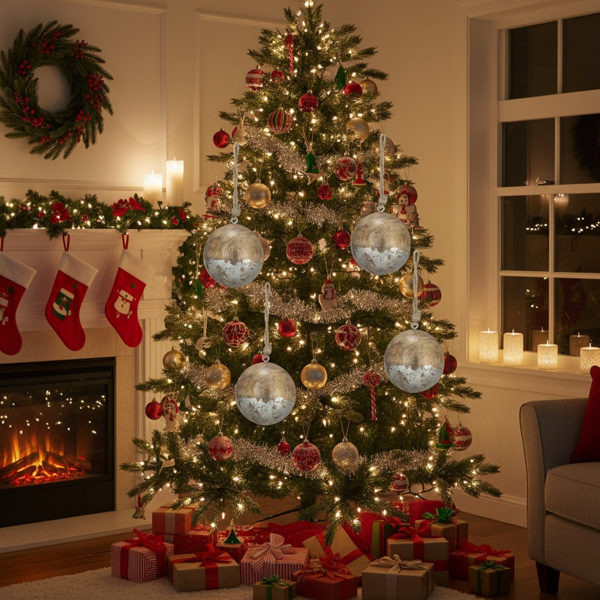 4件套圣诞挂球饰品木制圣诞树饰品节日派对装饰品圣诞树饰品FBA发货-2