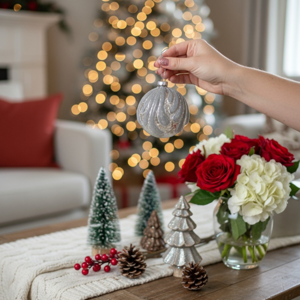 6PCS套3.9英寸圣诞树装饰球悬挂玻璃节日装饰品，用于派对树装饰FBA发货-14