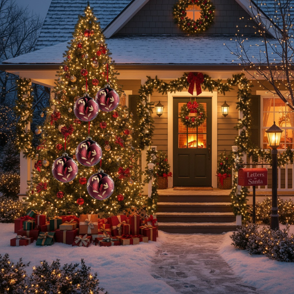 6件套圣诞玻璃球装饰品节日树派对悬挂装饰品圣诞装饰品FBA发货-13