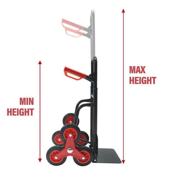 折疊式爬樓手推車，承重330磅，重型爬樓手推車，帶伸縮手柄和6個輪子 商品編號： W206P294897 首次到貨日期：2025年5月9日 退貨率：低-5