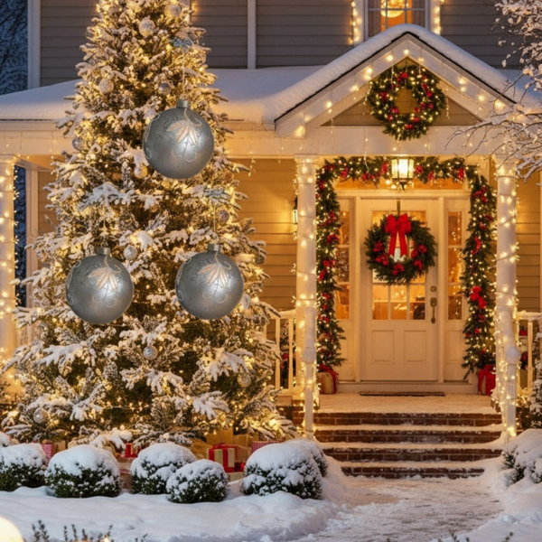 4件套圣诞球装饰品4.7英寸玻璃悬挂装饰品，用于节日树散装节日派对用品FBA发货-10