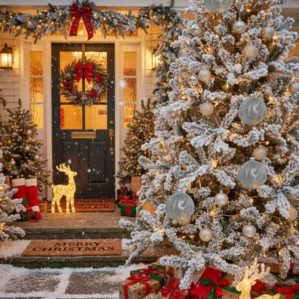 6PCS套3.9英寸圣诞树装饰球悬挂玻璃节日装饰品，用于派对树装饰FBA发货-20