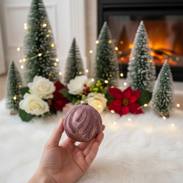 6PCS套3.9英寸圣诞球装饰品节日树派对装饰玻璃悬挂装饰品鲜艳的颜色散装易于悬挂FBA发货-9