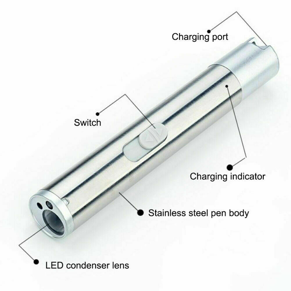 3合1 1mw USB可充电宠物玩具笔手电筒红色激光光束紫外灯3模式灯(TK/TMEU下自提)-2