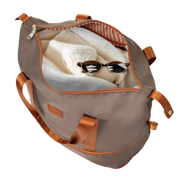 硬壳行李箱套装 3 件套三合一手提随身行李箱 拉杆箱 22x14x9 航空认可，双旋转轮带 TSA 锁，适用于 男性女性，铜色（20 英寸）-4