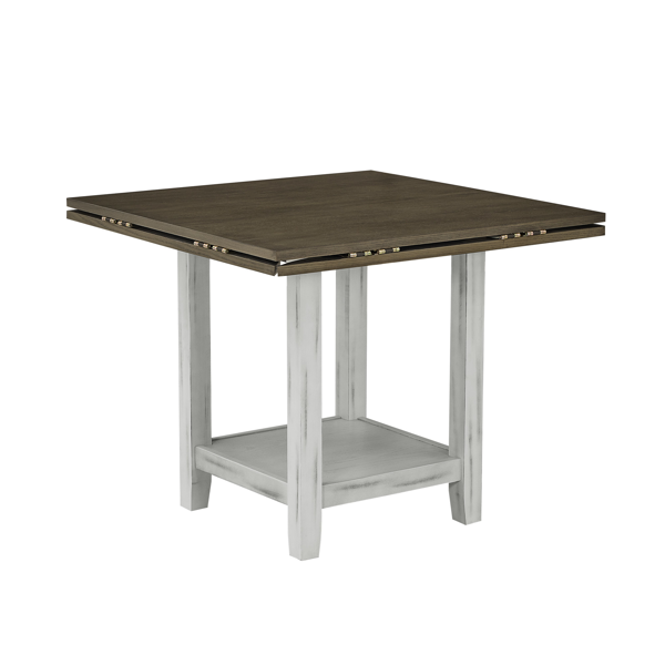 多功能扩展折叠桌，可坐4人，带储物空间，四边折叠桌可节省空间同事还可以扩大使用面积，适用于厨房，客厅等。-5