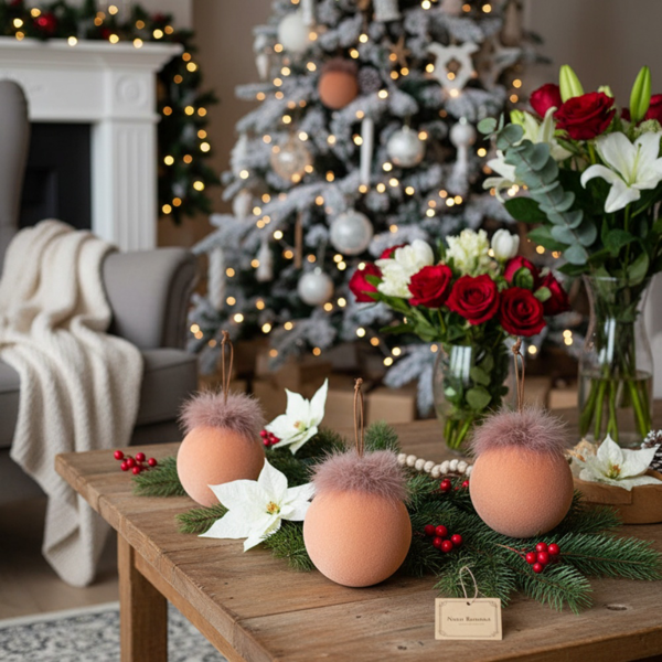 4件套4.7英寸圣诞球装饰品用于节日树装饰的玻璃挂球闪亮的圣诞派对装饰品FBA发货-13