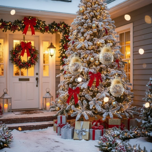 4件套4.7英寸圣诞玻璃球装饰品，用于节日树派对的壁挂装饰品FBA发货-2