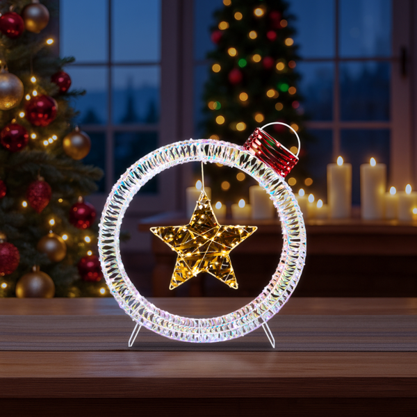 3pcs  150*10*67CM  幻彩虹膜  镂空灯球 295L铜丝灯 白灯 电池盒  圣诞灯饰经典元素-11