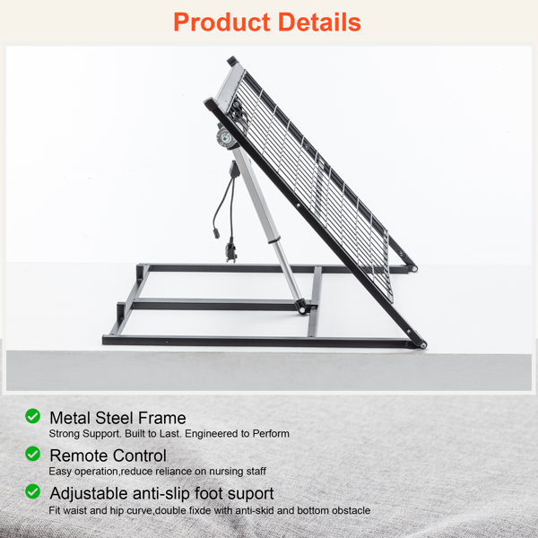 电动可调节床架带靠枕-4