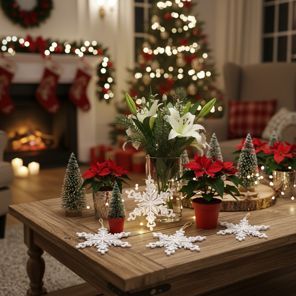 6件套铁质雪花圣诞节装饰品装饰圣诞树圣诞派对挂件套装FBA发货-3