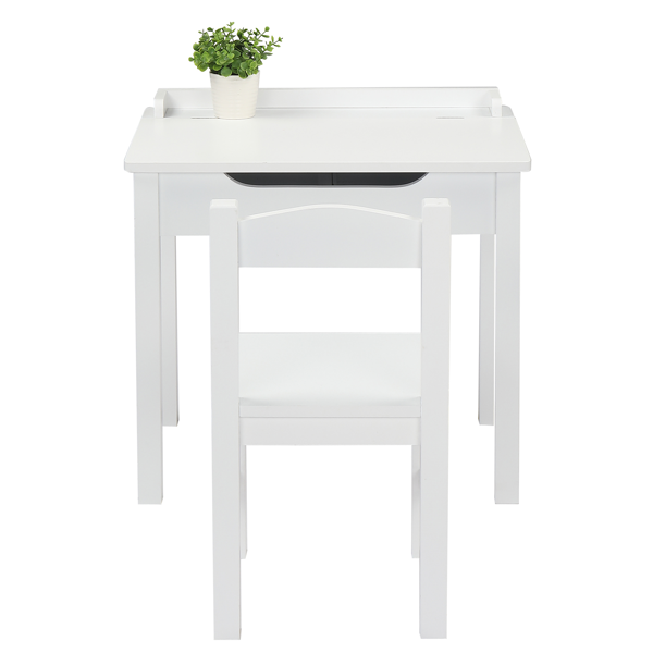 可收纳 长方形 桌面可收纳 白色 学习桌椅 儿童桌椅 现代 适用于3岁以上 59*40.5*55cm P2密度板 1s-3