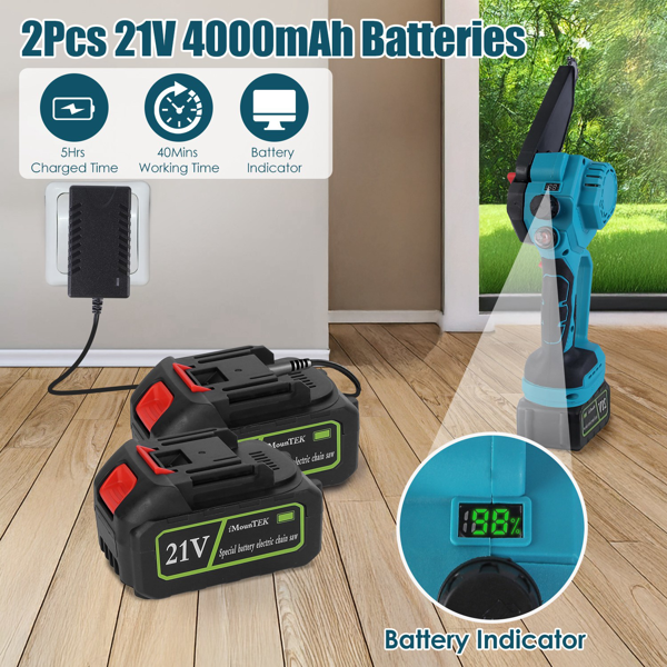 （物流随机发，自提可发加拿大）-2合1无线伸缩杆链锯及手持链锯，最大切割直径4.72英寸，配备无刷电机，5.3-7.4英尺可伸缩杆，适用于树枝/劈柴作业-6