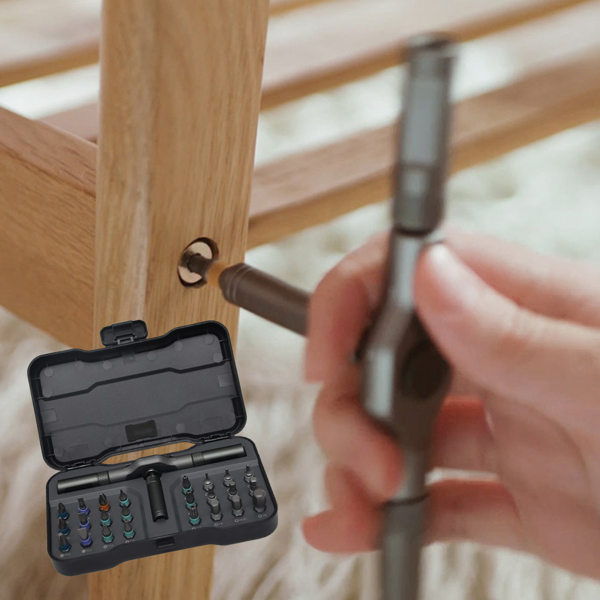 DUKA 24合1多功能棘轮螺丝刀头套装DIY工具箱（限价不能低于23.99）-12