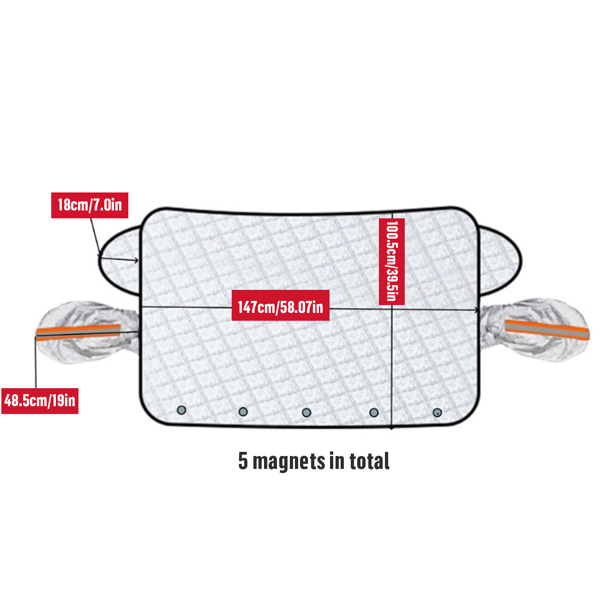 （2套）磁性汽车挡风玻璃霜雪冰保护罩和后视镜遮阳板(TK/TMEU下自提)-4