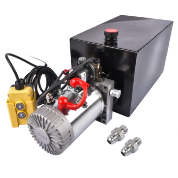 A3 液压泵 Hydraulic Power Unit 12V Single Acting Hydraulic Dump 15 Quart Steel Reservoir