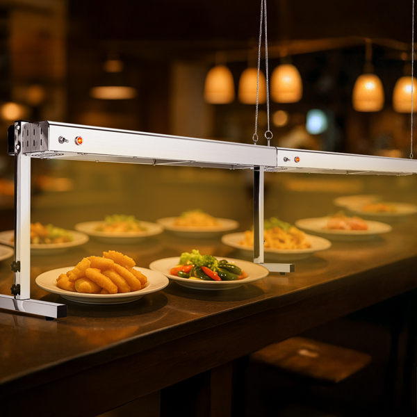 美规 HT-36H 110V 1000W 食物保温台 银色 不锈钢 吊式+立式两用 电动 带链条和支撑支架-9