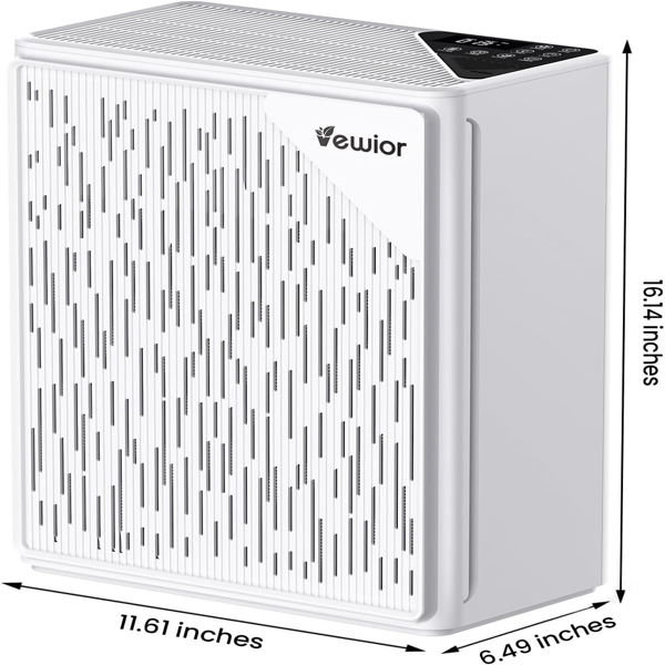 家用大房间空气净化器，VEWIOR H13 真 HEPA 卧室空气净化器，带 PM2.5 显示空气质量传感器、香薰扩散器、野火烟雾宠物毛发灰尘空气过滤器（亚马逊禁售）-9