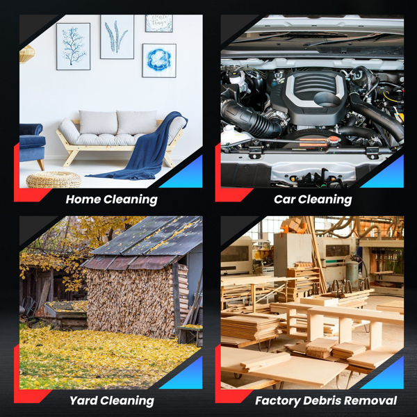 （物流随机发，自提可发加拿大）130000转/分钟无线迷你吹风机，1000W强劲电机搭载涡轮增压技术（550克风压/600克吹力），64毫米出风口设计，轻松清理重型碎屑-7