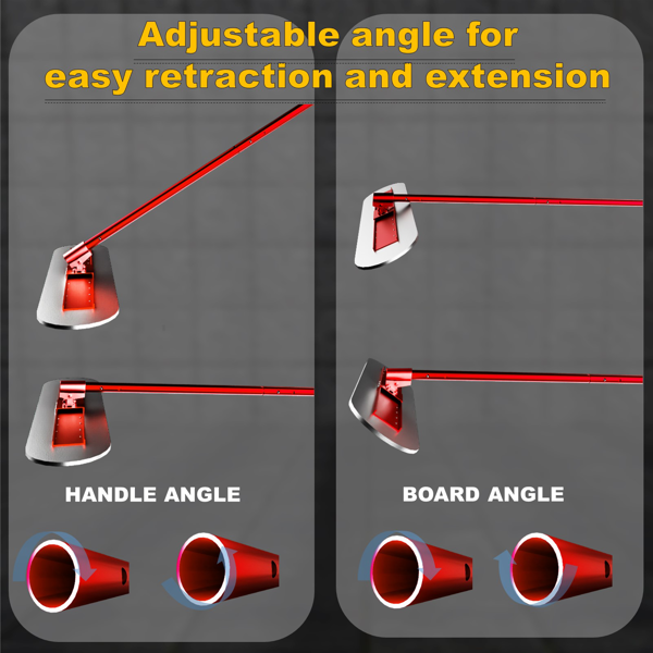 公牛抹子混凝土工具套装，48英寸×12英寸不锈钢抹子配4个可组合手柄，带抹灰刀的混凝土公牛抹子，混凝土表面修整专用公牛抹子套装-4