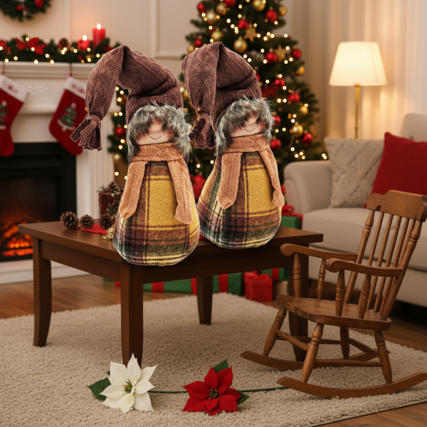 2PCS圣诞节侏儒装饰套装，感恩节和季节性家居秋季餐桌装饰FBA发货-2