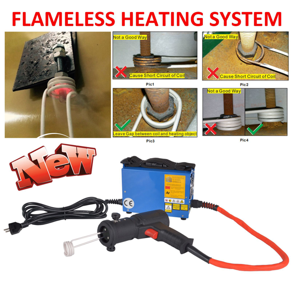 1500W磁铁用于汽车无焰加热，配备4个新线圈-16