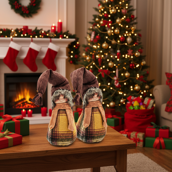 2PCS圣诞节侏儒装饰套装，感恩节和季节性家居秋季餐桌装饰FBA发货-1