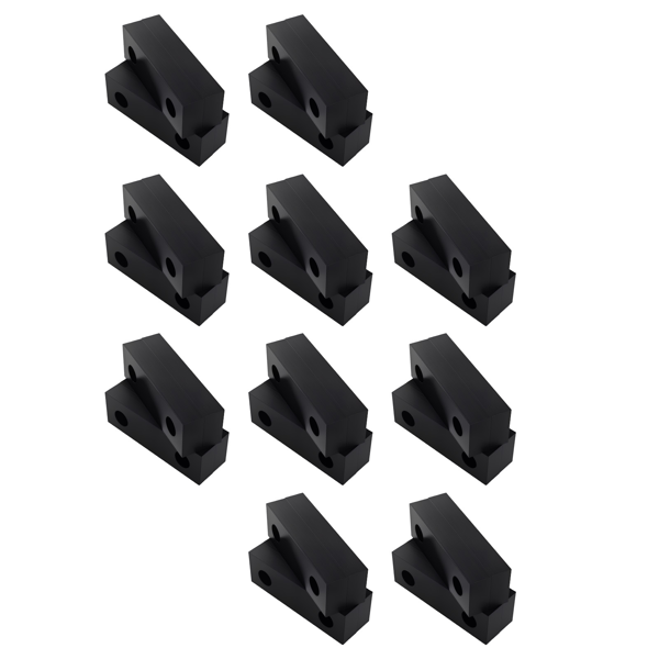 (10件装) 6×2×1英寸标准铝制软钳口套装 适用于Kurt 6英寸虎钳-7