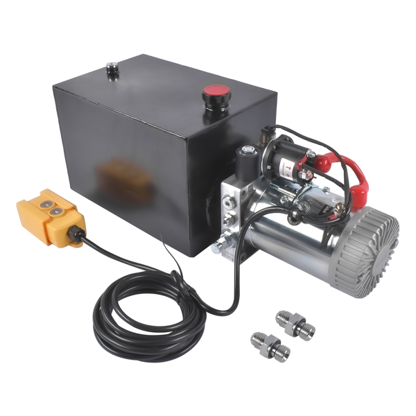 A3 液压泵 13 Quart Single Acting NEW Hydraulic Pump Black Steel Reservoir 12V Power Unit-6