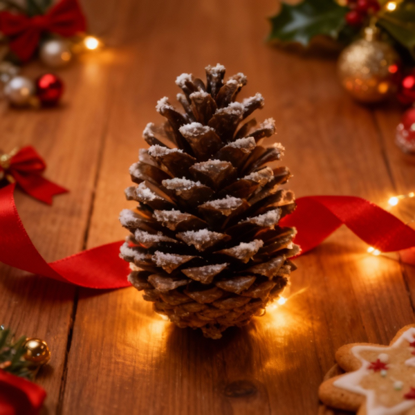 2英尺植绒圣诞树带花盆底座189尖端30个暖白色LED灯PE+PVC人造植物树枝带3个松果节日树桌面家居派对装饰FBA发货-7