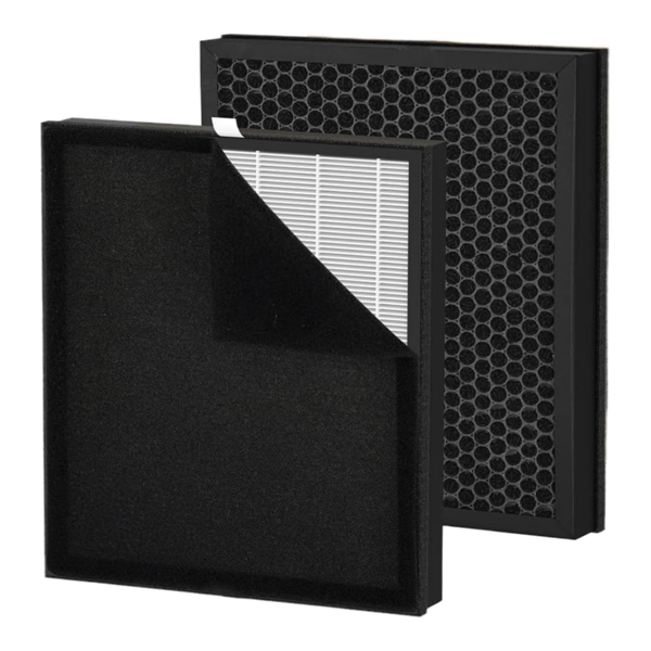 VEWIOR 正品可水洗过滤器，适用于 KJ300 空气净化器，3 级过滤 H13 真 HEPA 过滤器空气净化器过滤器（白色-2 件）（亚马逊禁售）-1