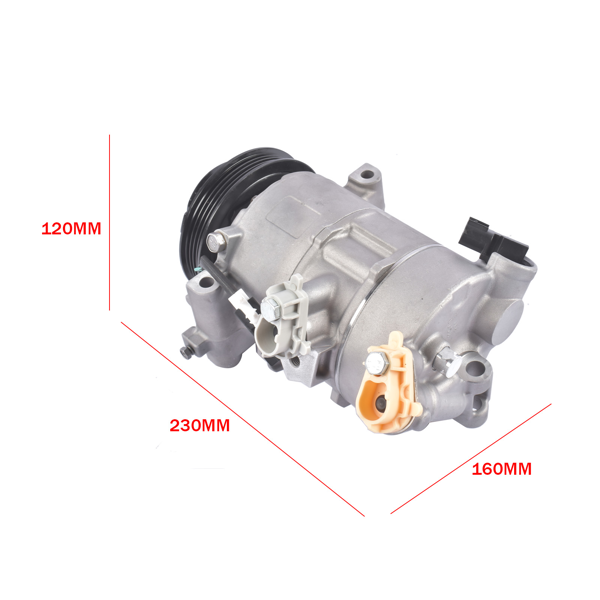 空调压缩机 A/C Compressor with Clutch Replacement for Ford Mustang EcoBoost 2015-2023 L4 2.3L 6SBH14C-8