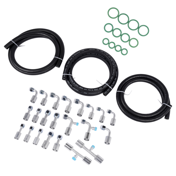 A3 空调软管 25PCS Air Conditioning Hose and Fitting Kit Includes #6#8#10 AC Fittings & 6.5ft-2