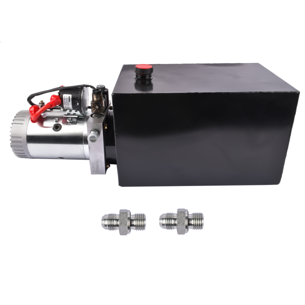 A3 液压泵 Hydraulic Power Unit 12V Single Acting Hydraulic Dump 15 Quart Steel Reservoir-5