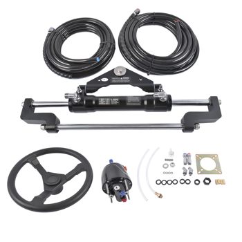 A3 液压方向舵机套件 468(KGF) Complete Marine Hydraulic Steering System w/ 2 x 20ft Hoses HO5120