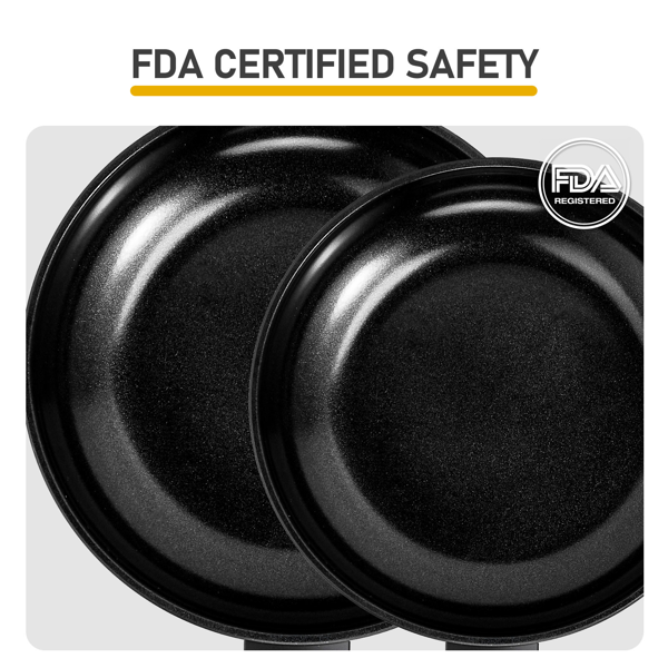 17件 五锅两盖 组装手柄 烹饪锅具 黑色 铝锅套装-8