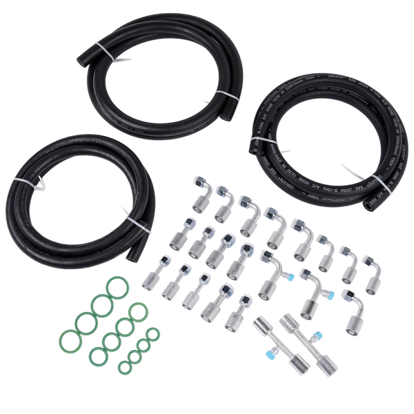 A3 空调软管 25PCS Air Conditioning Hose and Fitting Kit Includes #6#8#10 AC Fittings & 6.5ft-5