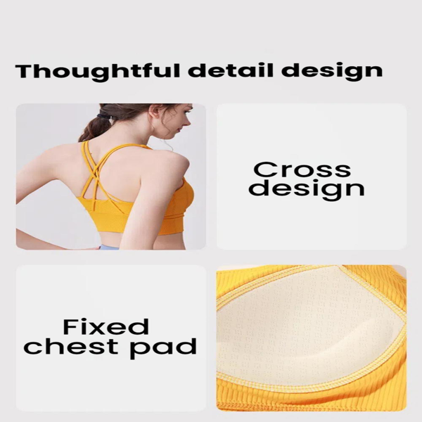 X-SHADOW JYTN011 瑜伽服 亲肤 透气 紧身 高弹 舒适 无感 内置胸垫 运动 防震-9