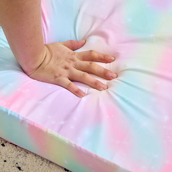 1pcs 全海绵 儿童单人折叠式沙发床 儿童沙发 喷绘 斜桃布 KS-001-9