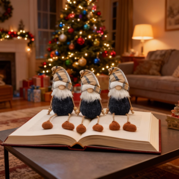 3件套圣诞侏儒装饰品收获和感恩节家居餐桌装饰品，派对礼物的可爱节日装饰品，秋季农舍侏儒中心装饰品FBA发货-3