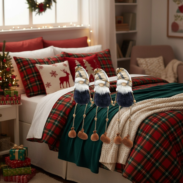 3件套圣诞侏儒装饰品收获和感恩节家居餐桌装饰品，派对礼物的可爱节日装饰品，秋季农舍侏儒中心装饰品FBA发货-2