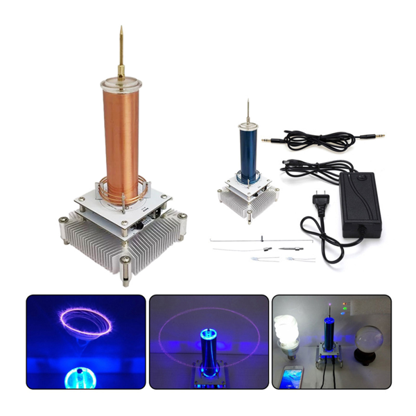 特斯拉线圈等离子扬声器音乐无线传输声音固态电源模式-9