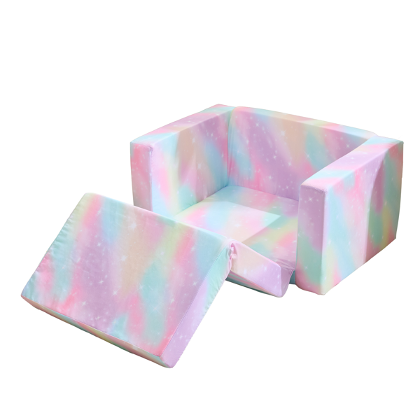 1pcs 全海绵 儿童单人折叠式沙发床 儿童沙发 喷绘 斜桃布 KS-001-5