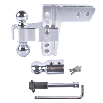 拖车挂接装置 Adjustable 6" Drop/Rise Trailer Hitch Fits 2.5" Receiver Replaceable Tri Balls