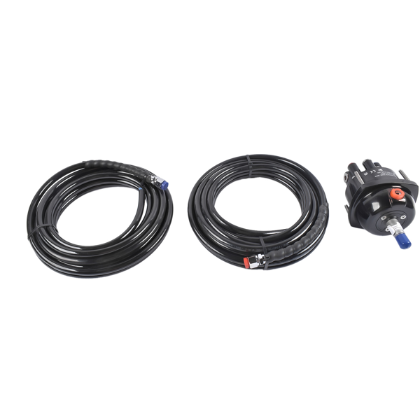 液压方向舵机套件 90 HP Marine Hydraulic Steering System with Two-Way Locking Valve, High-Pressure Pump & 2X 24ft Durable Nylon Hose for Single-Engine Boats-10