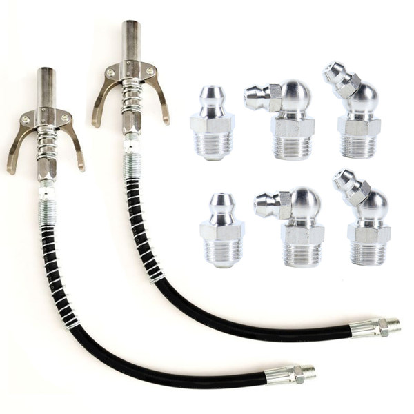 (2套）双手柄锁钳油嘴高压油脂枪耦合器+适配器套件(TK/TMEU下自提)-6