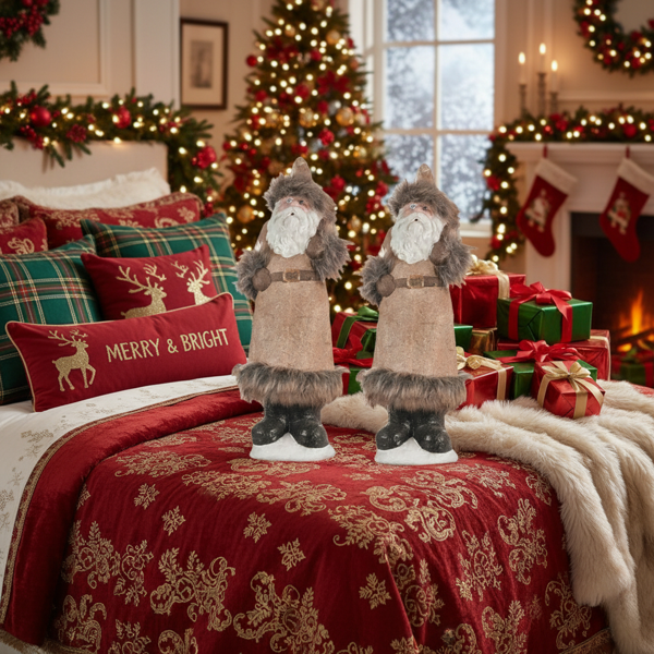 2件套圣诞节侏儒装饰品节日餐桌中心件用于派对礼物，怪异的桌面装饰品，用于家居装饰FBA发货-1